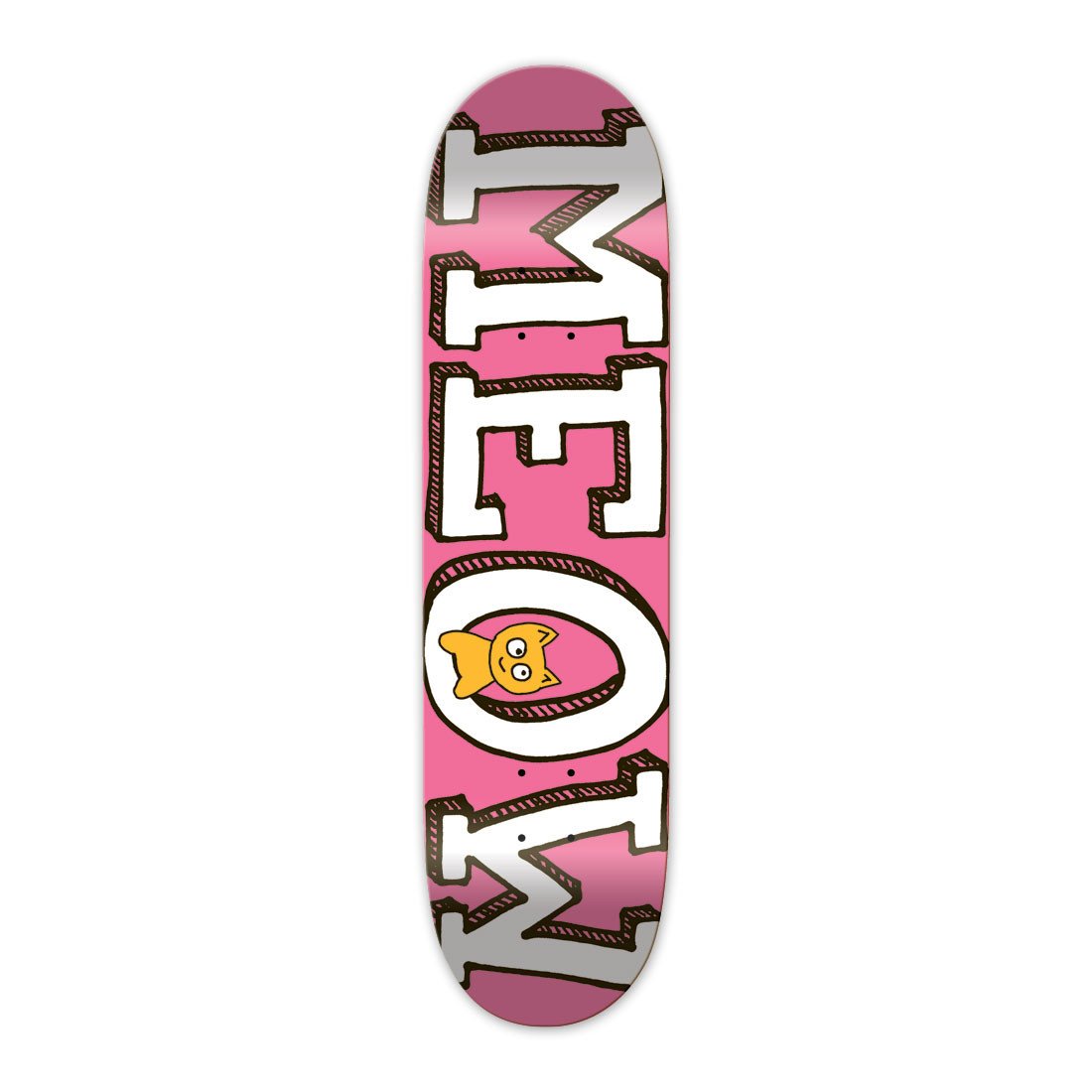 Meow Logo Pink 7.875 Skateboard Deck