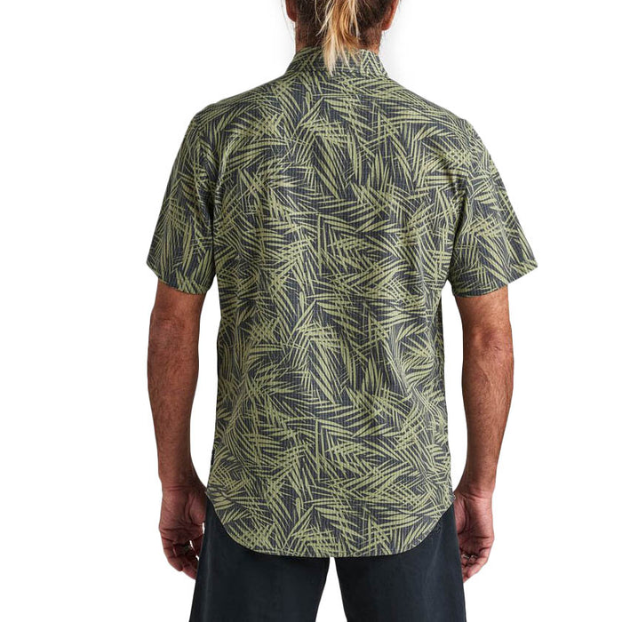 Roark Bless Up Woven Short-Sleeve Shirt Charcoal