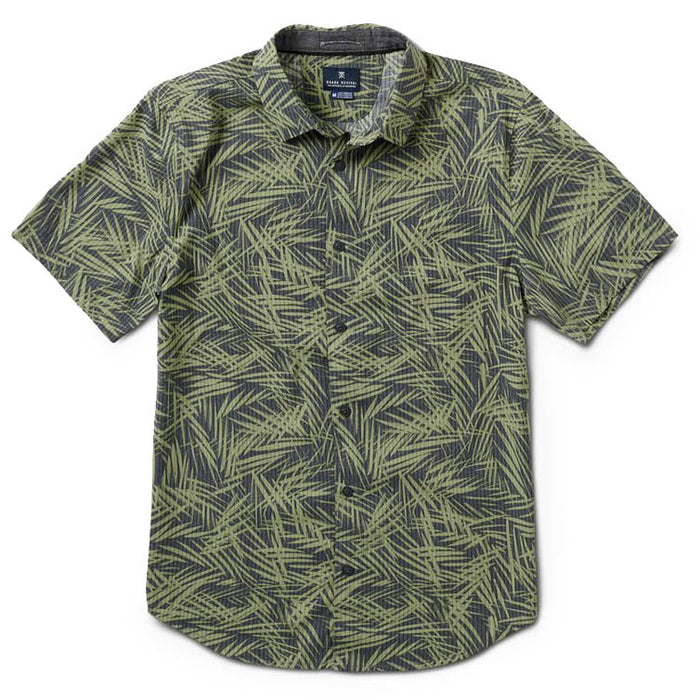 Roark Bless Up Woven Short-Sleeve Shirt Charcoal