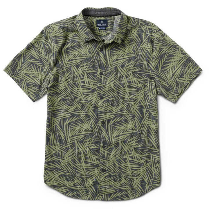 Roark Bless Up Woven Short-Sleeve Shirt Charcoal