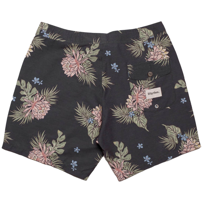 Rhythm Retro Bloom Swim Trunks Black