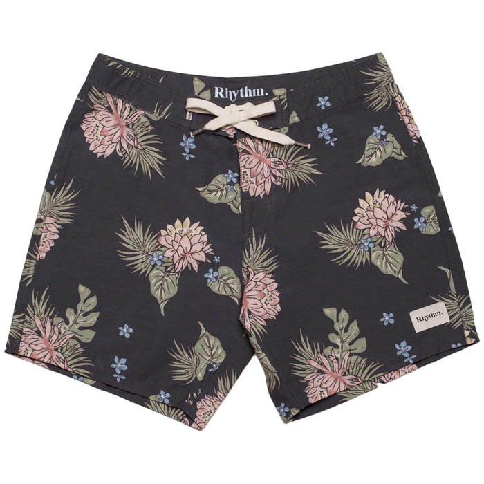 Rhythm Retro Bloom Swim Trunks Black