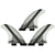 FCS II FW PC Carbon Medium Tri Fin Set