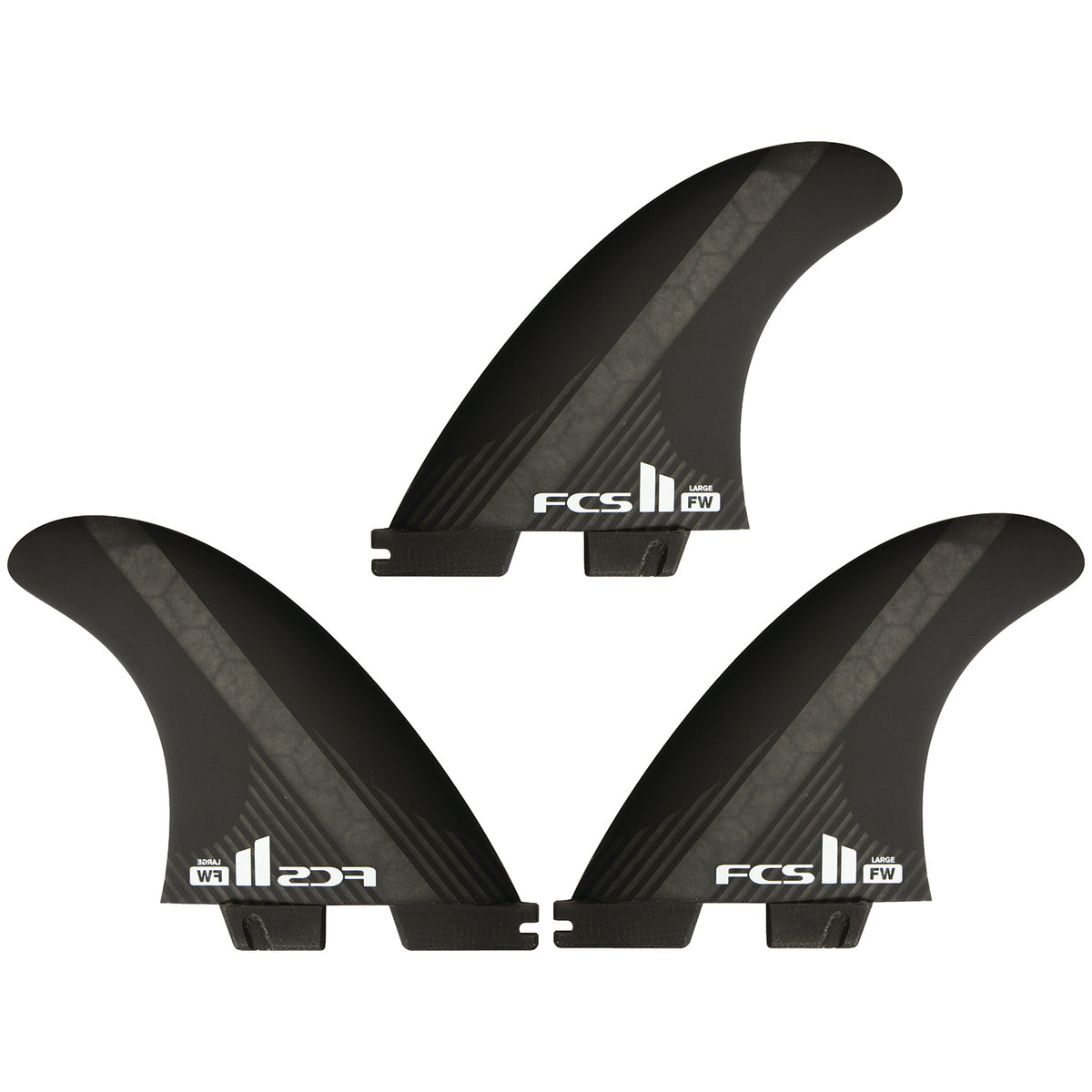 FCS II FW PC Carbon Large Tri Fin Set