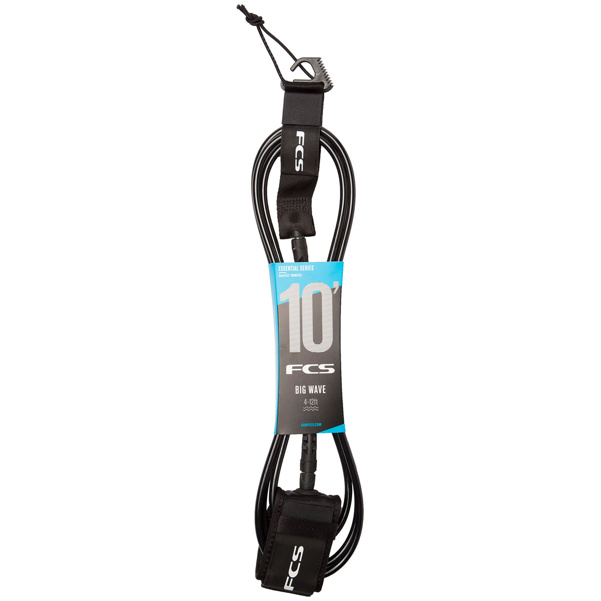FCS 10' Big Wave Essential Leash Black