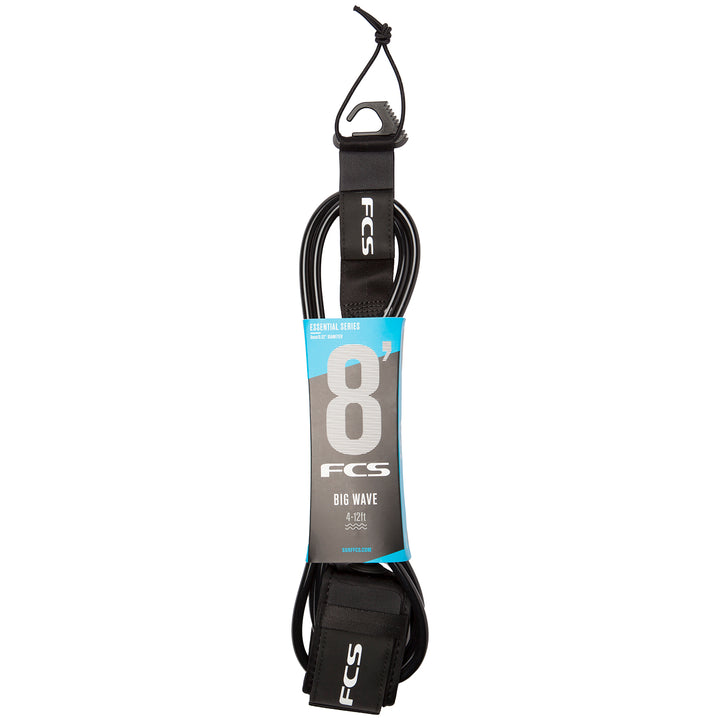 FCS 8' Big Wave Essential Leash Black