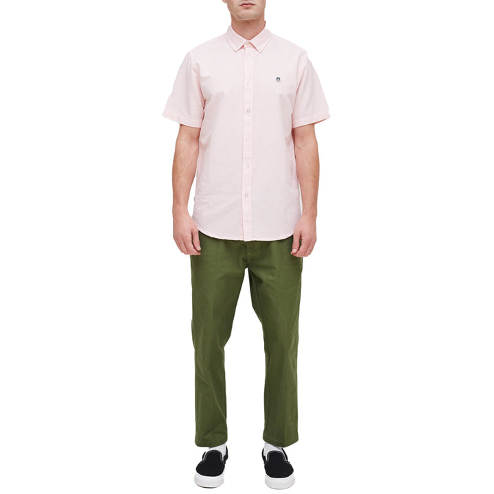Obey Clothing Eighty Nine Stripes Short-Sleeve Shirt Pale Coral Multi