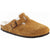 Birkenstock Boston Shearling Suede Clogs - Women's Mink/Natural