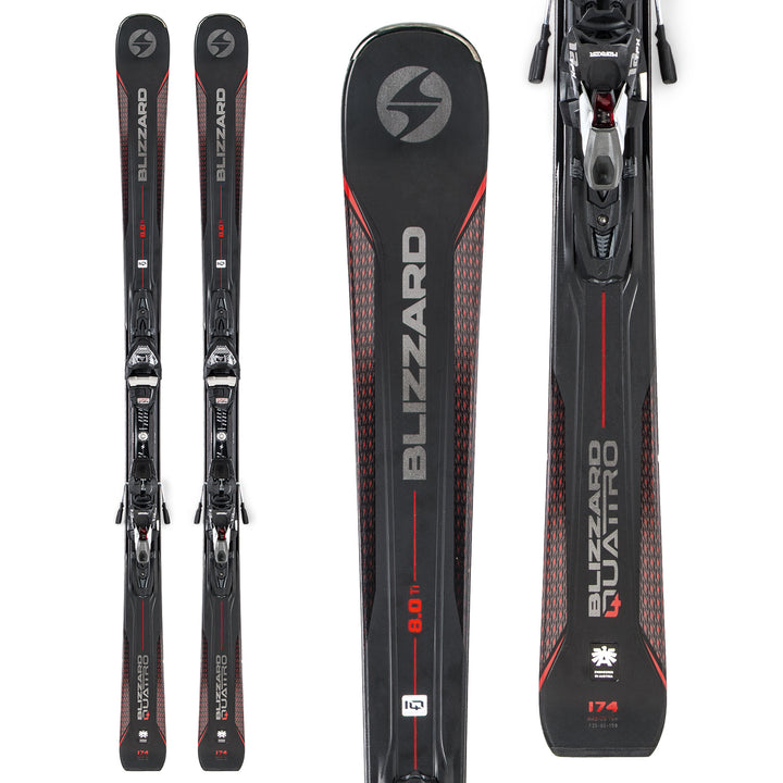 Blizzard Quattro 8.0 Ti Skis + TPX12 Bindings 2019