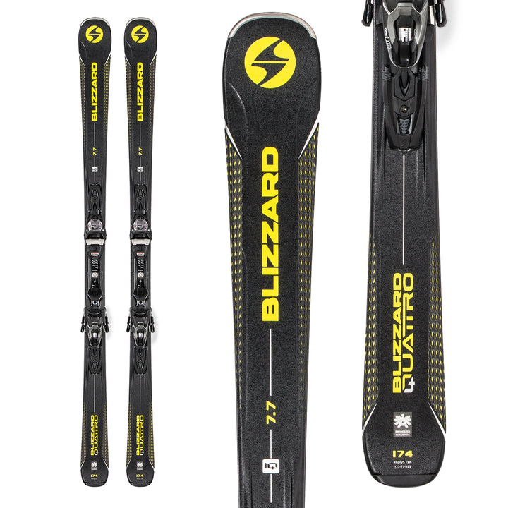 Blizzard Quattro 7.7 Skis + TPC10 Bindings 2019