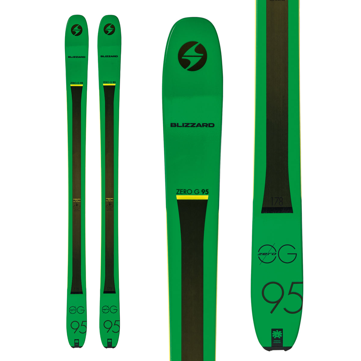 Blizzard Zero G 95 Skis 2019 Green