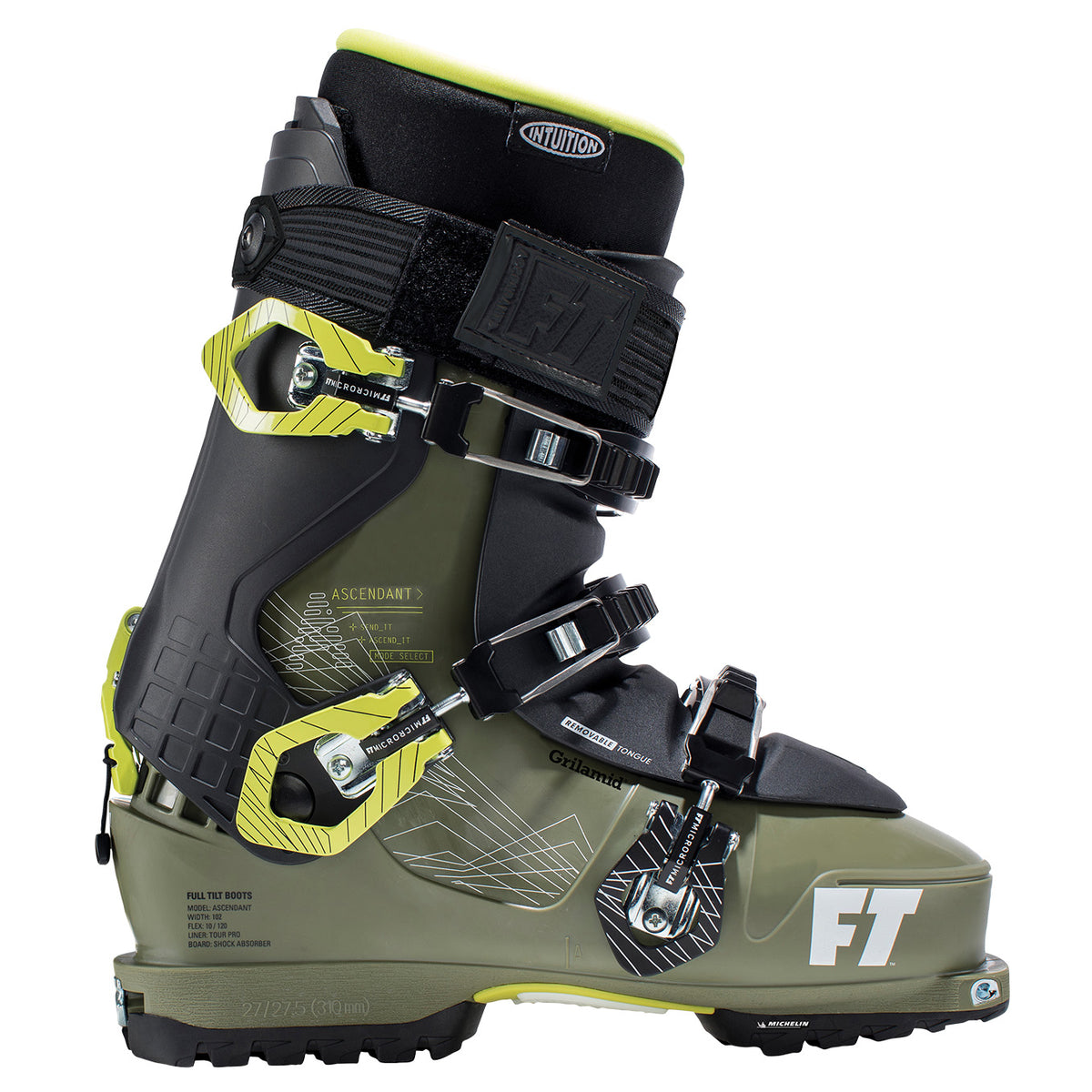 Full Tilt Ascendant Alpine Touring Ski Boots 2019 Olive/Black