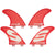 FCS SA-2 PC Large Quad Fin Set Red