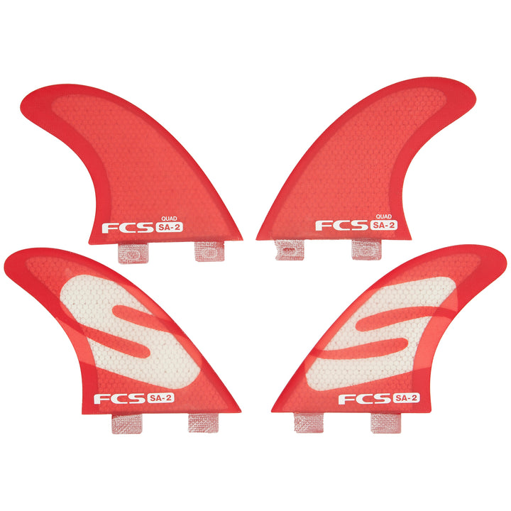FCS SA-2 PC Large Quad Fin Set Red
