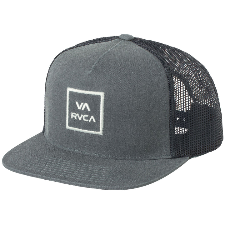 RVCA All The Way Trucker Print Hat Washed Blue