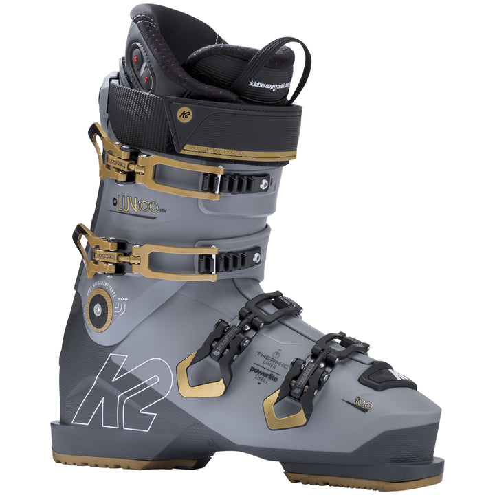 K2 Luv 100 MV Heat Ski Boots - Women's 2019 Light Gray/Gold