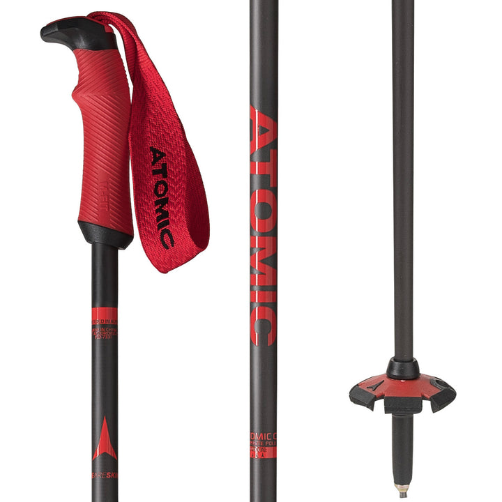 Atomic AMT Carbon SQS Ski Poles Black/Red