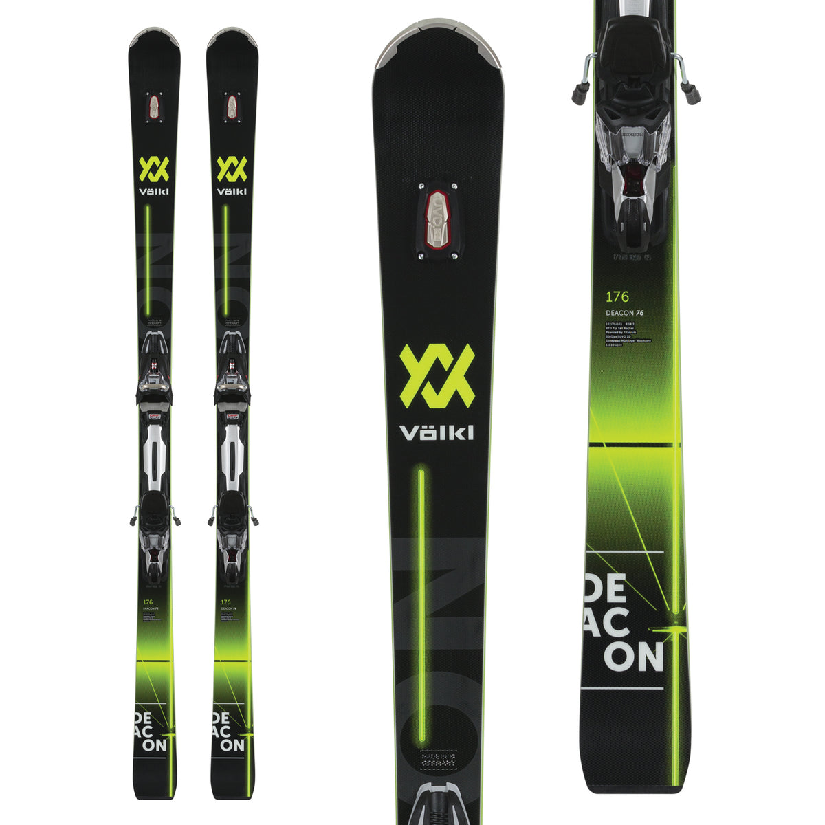Völkl Deacon 76 Skis + rMotion2 12 GW Bindings 2019