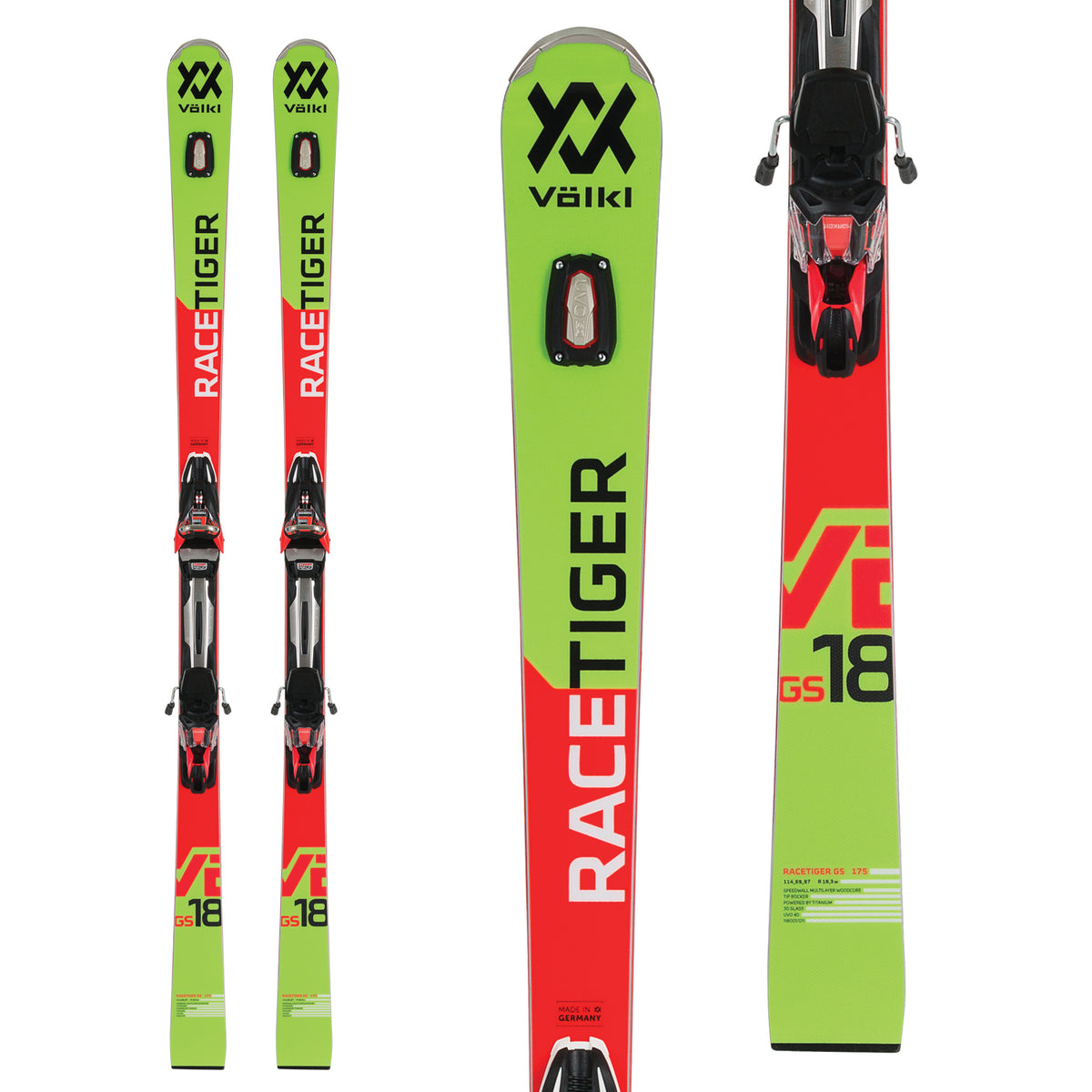 Völkl Racetiger GS Skis + rMotion2 12 GW Bindings 2019