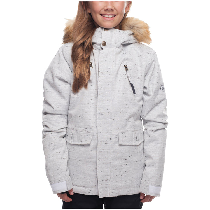 686 Ceremony Jacket - Girls' White Slub