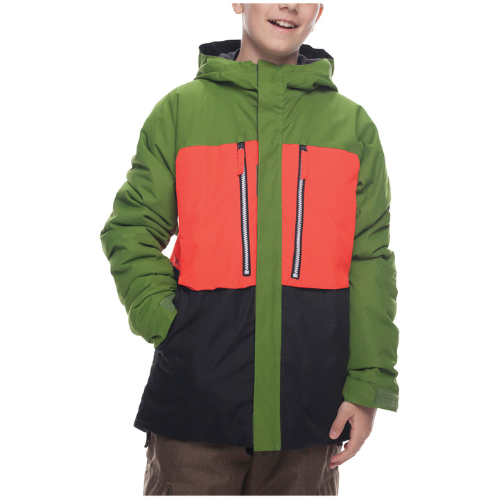 686 Ether Thermagraph Jacket - Boys' Camp Green Colorblock