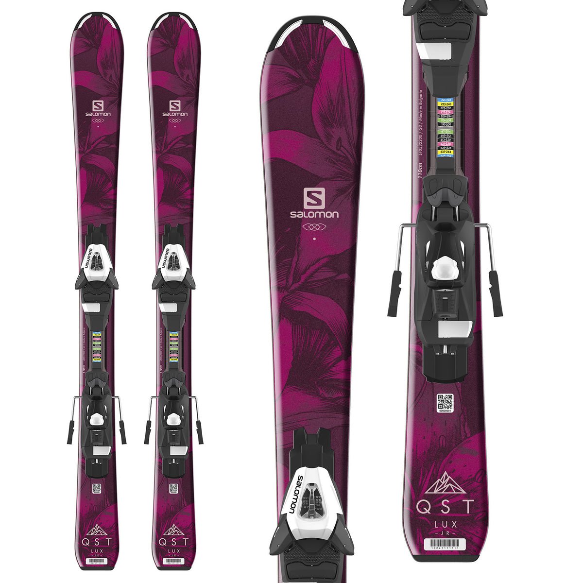 Salomon QST Lux Jr S Skis + C5 Bindings - Little Girls' 2019