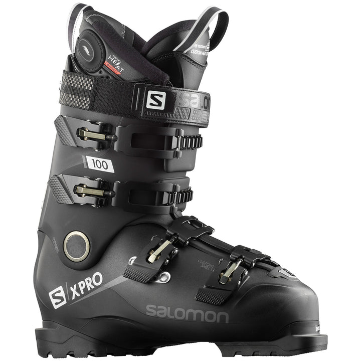 Salomon X Pro 100 Custom Heat Connect Ski Boots 2019 Black/Metallic Black/White