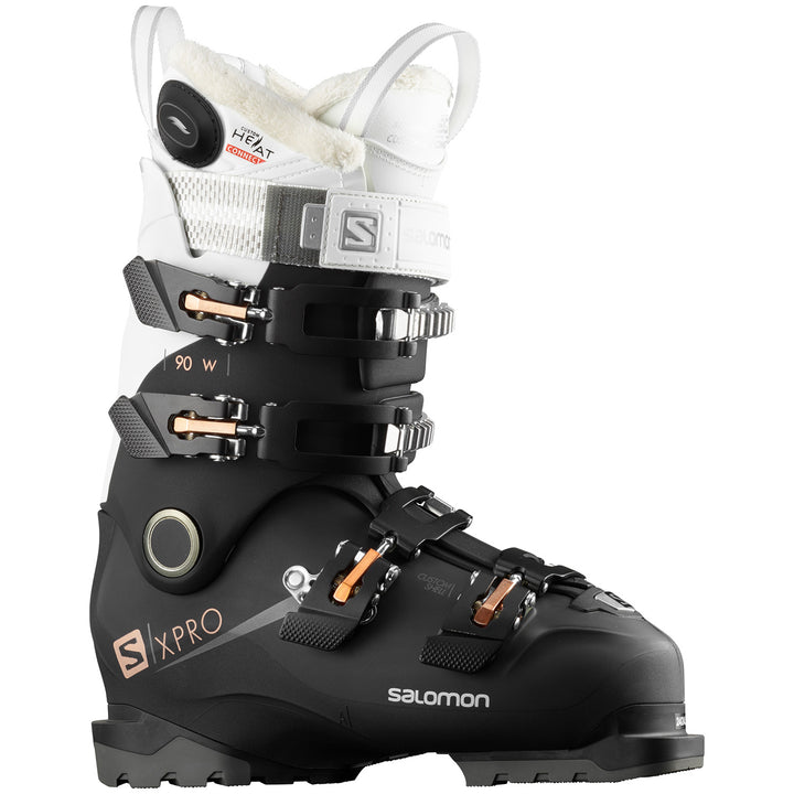 Salomon X Pro 90W Custom Heat Connect Ski Boots - Women's 2019 White/Silver/Corail