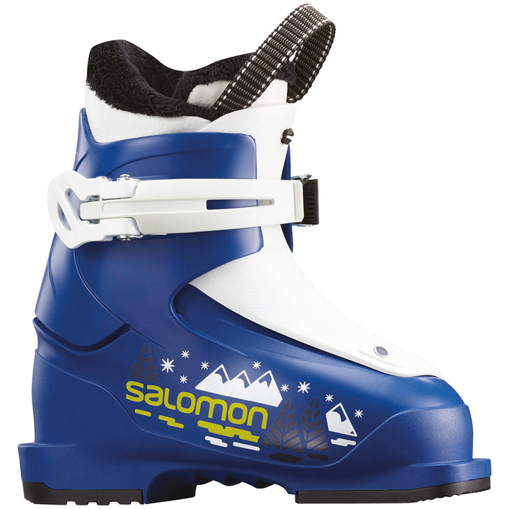 Salomon T1 Ski Boots - Little Boys' 2020 Race Blue/White