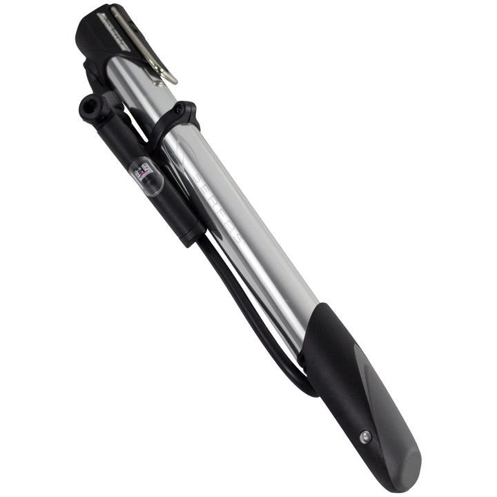 Serfas MP-03G Grifter Mini Hand Pump w/ Gauge Silver