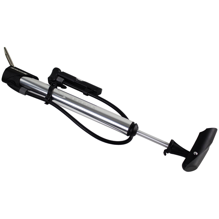 Serfas MP-03G Grifter Mini Hand Pump w/ Gauge Silver
