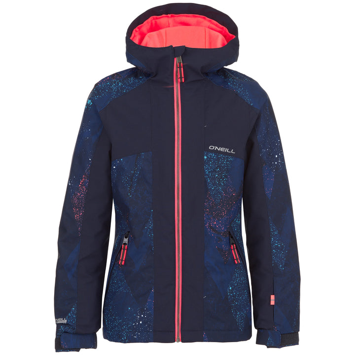 O'Neill Allure Jacket - Girls' Blue AOP w/ Pink