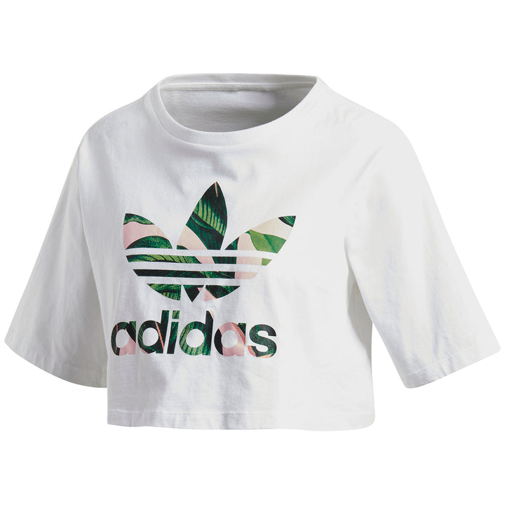 Adidas Crop T-Shirt - Women's White