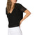 Beyond Yoga Lightweight V-Neck Cropped Tee - Women's Darkest Night