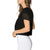 Beyond Yoga Lightweight V-Neck Cropped Tee - Women's Darkest Night