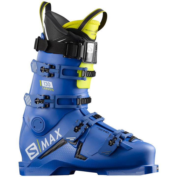 Salomon S/Max 130 Carbon Ski Boots 2020 Race Blue/Acid Green/Black