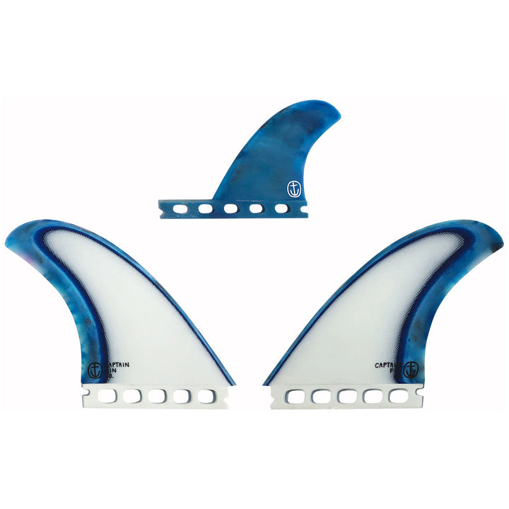 Captain Fin CF Twin Acid Splash Single Tab Twin Fin Set Blue