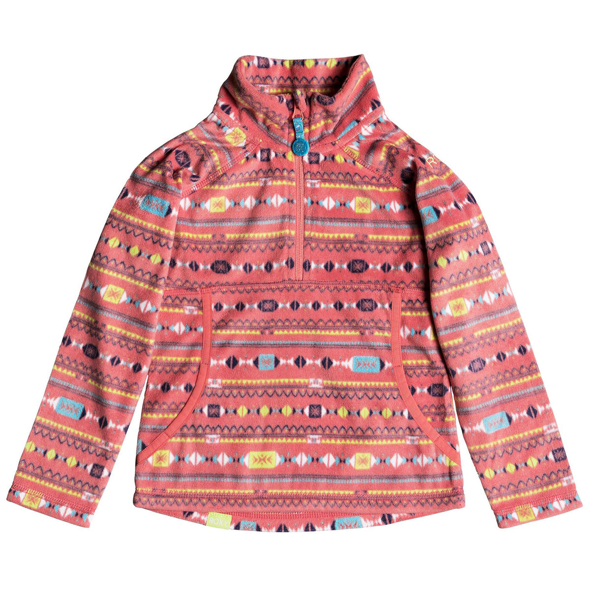 Roxy Cascade Fleece Pullover - Little Girls' Shell Pink Indie Stripes
