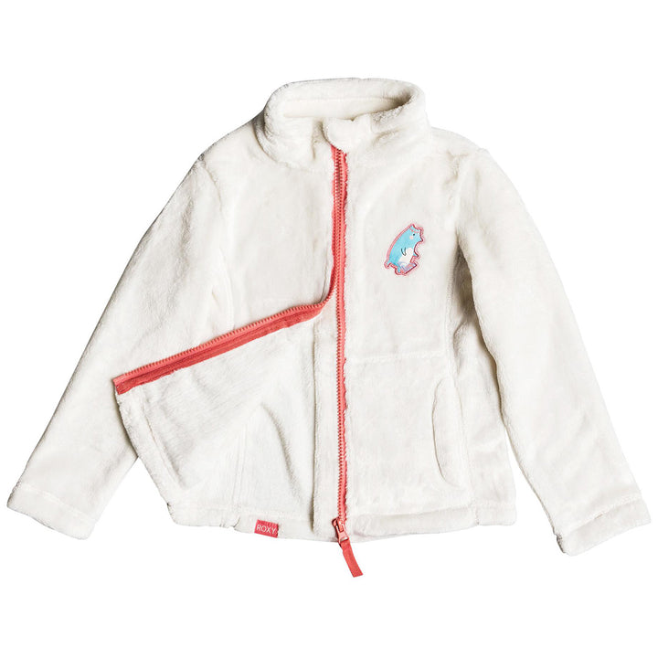Roxy Igloo Fleece Jacket - Little Girls' Egret