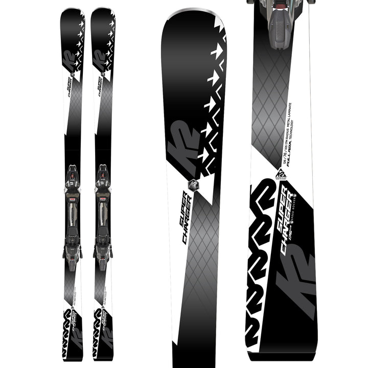 K2 Super Charger Skis + MXCell 12 TCx Bindings 2019