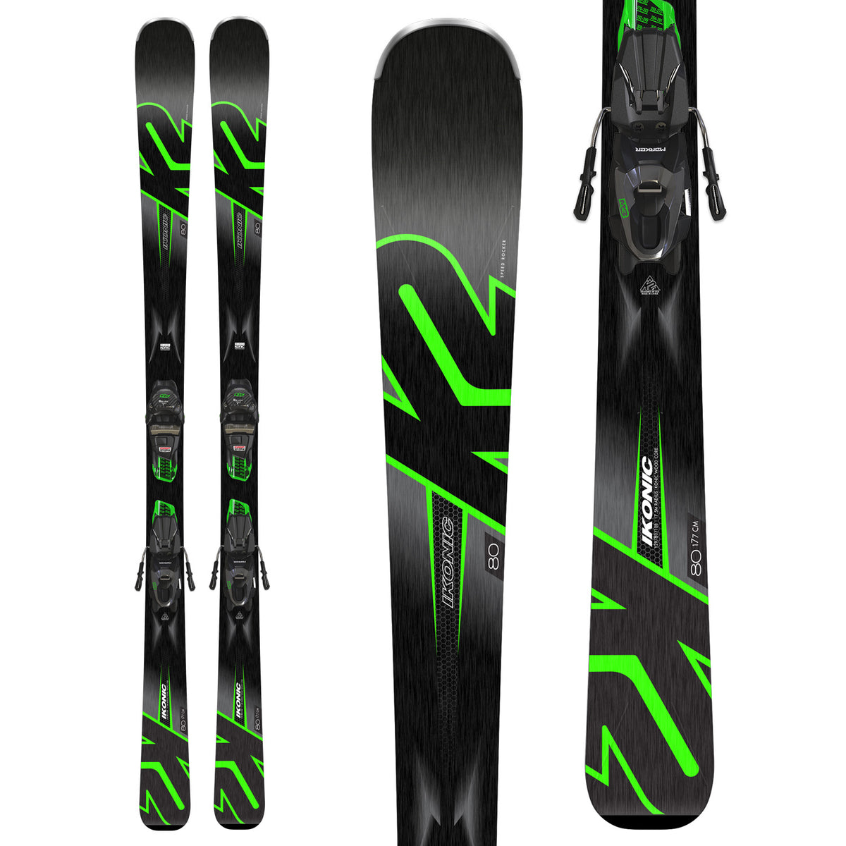 K2 Ikonic 80 Skis + M3 10 Compact Bindings 2019