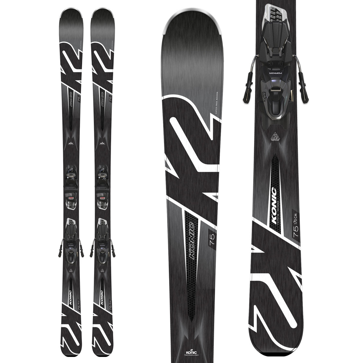 K2 Konic 75 Skis + M2 10 Quikclik Bindings 2019