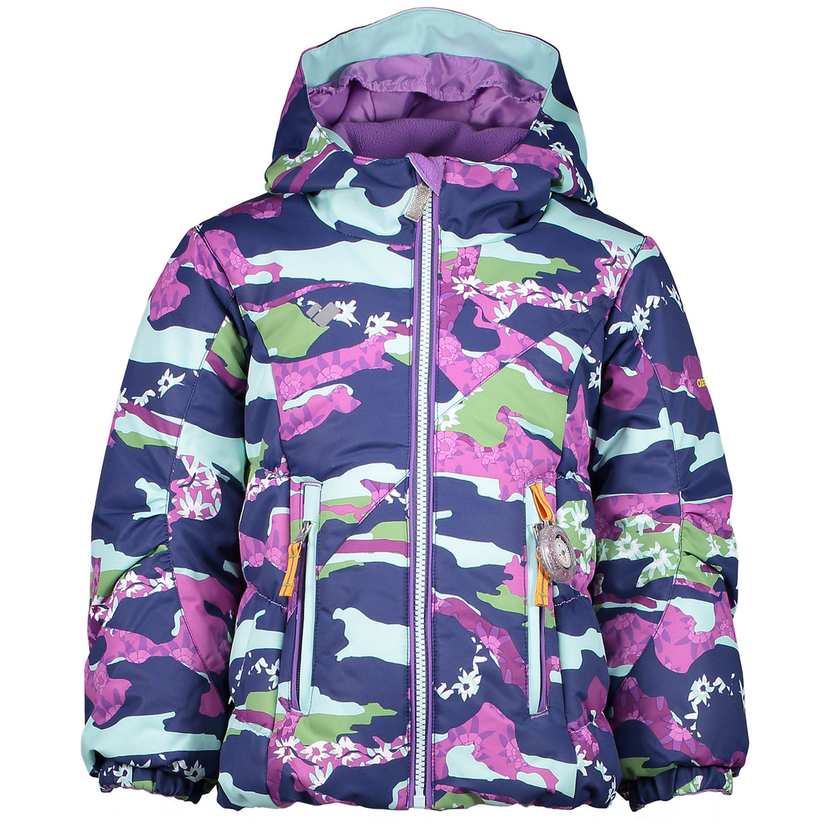 Obermeyer Cakewalk Jacket - Little Girls' Camo-Girl Purples Print