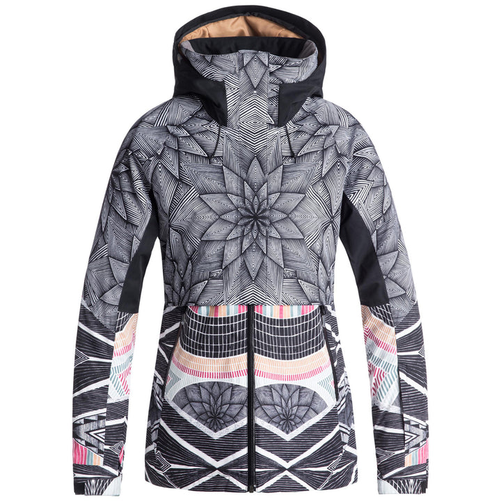 Roxy Frozen Flow Jacket - Women's True Black - Pop Snow Stars