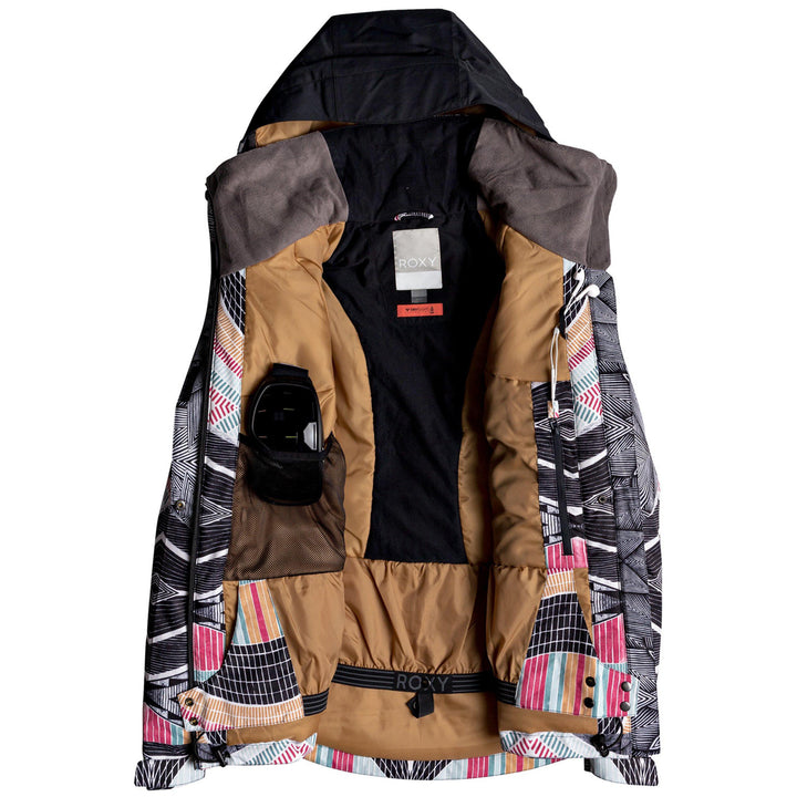 Roxy Frozen Flow Jacket - Women's True Black - Pop Snow Stars