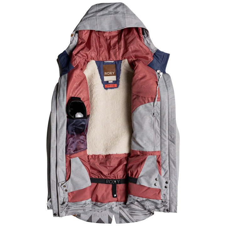 Roxy Tribe Jacket - Women's Warm Heather Grey - Matador Jacquard