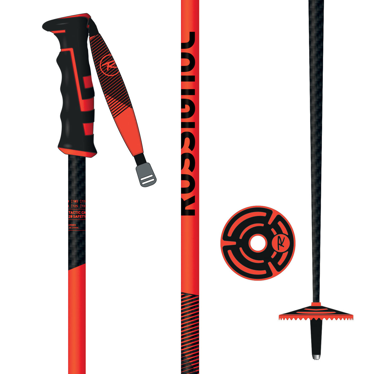Rossignol Tactic Carbon 20 Safety Ski Poles 2020