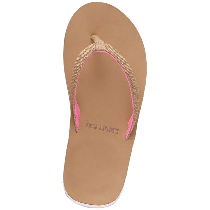 Hari Mari Scouts Flip Flops - Women's Tan & Pink
