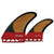 Futures Machado Blackstix 3.0 Twin+1 Fin Set Red/Bamboo
