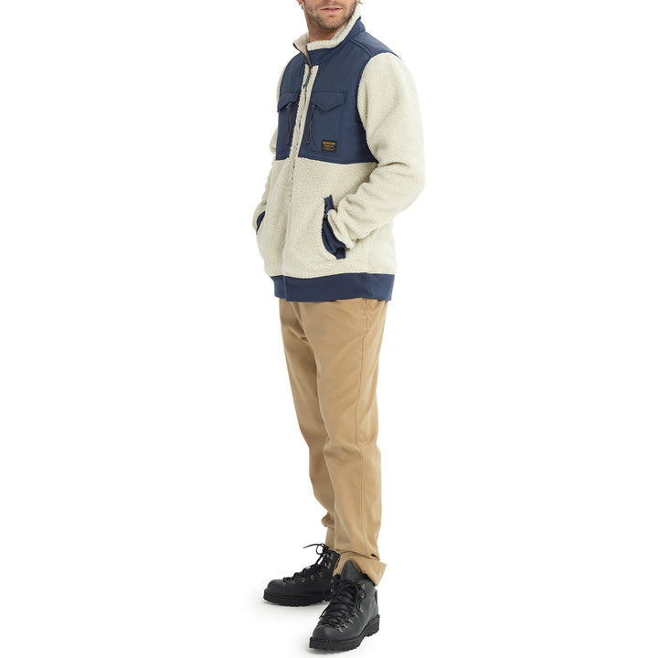 Burton Bower Full-Zip Fleece Jacket Bone White/Mood Indigo